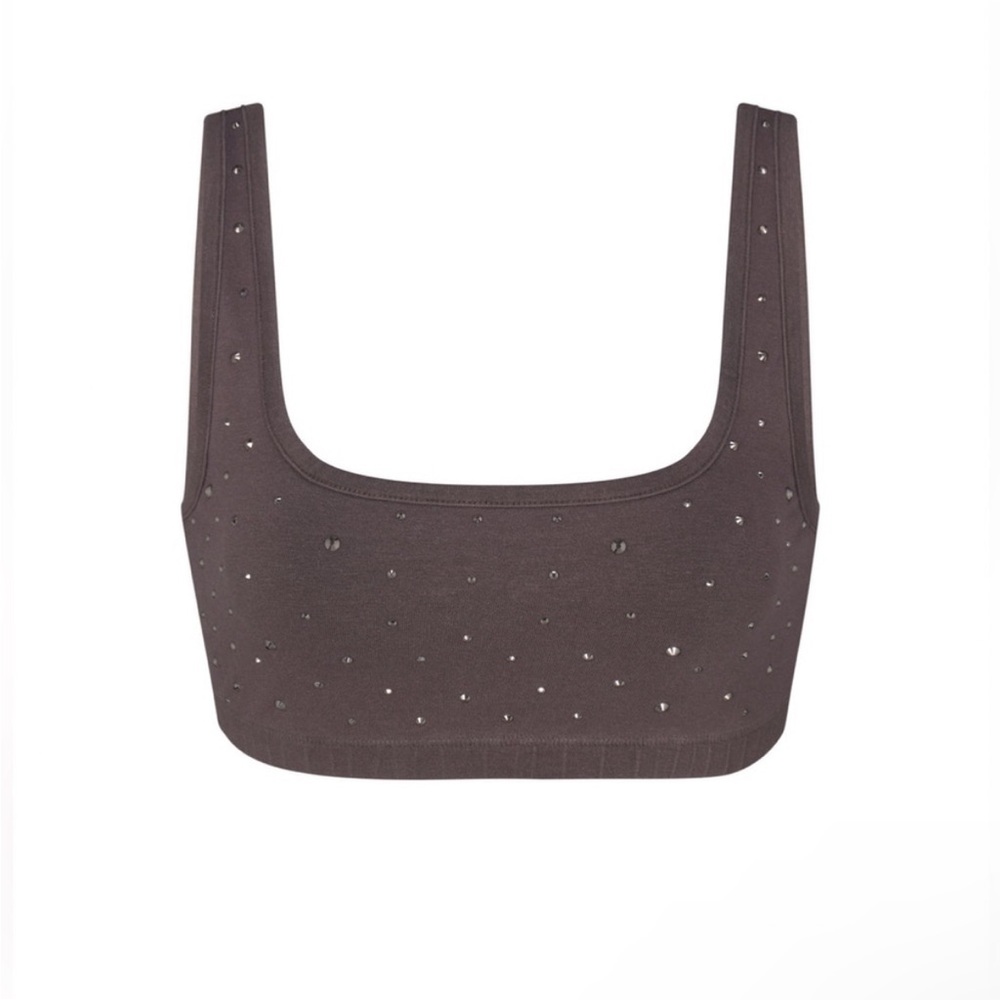 SKIMS Rhinestone Cotton Sports Bra